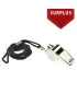 Eine Pfeife PENTAGON BRASS WHISTLE K25024 SILBER