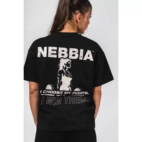 Übergroßes T-Shirt RESET 491 SCHWARZ Nebbia 