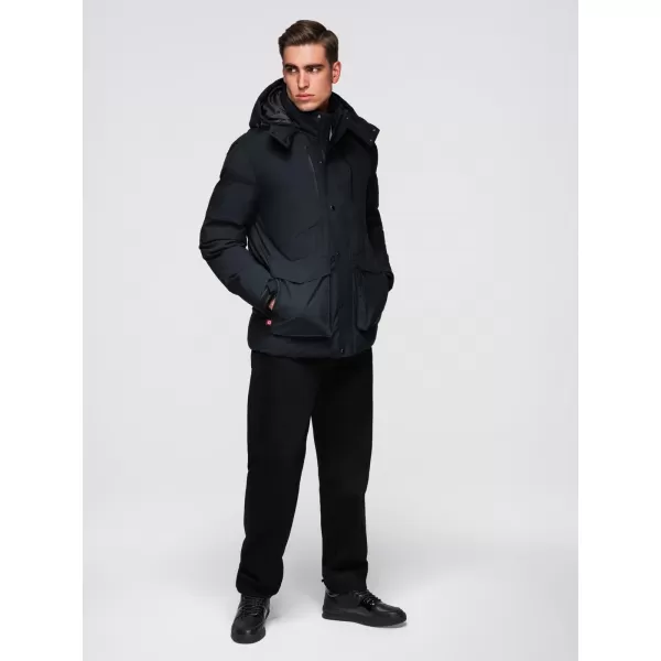  Herren-Winterjacke OMBRE OM-JAHP-0306 SCHWARZ 