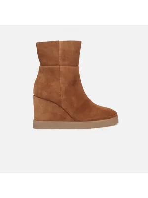 Damen-Stiefeletten GEOX ELIDEA WEDGE BRAUN