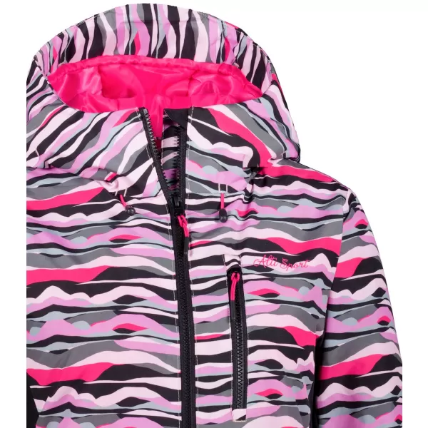  Winterjacke für Damen ALTISPORT GARDIN SCHWARZ/ROSA 