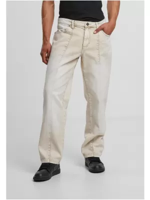 Jeans URBAN CLASSICS TB7605 WEIß SCHMUTZIG GEWASCHEN