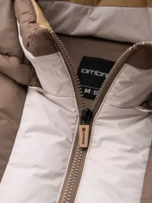 Jacke OMBRE OM-JALP-0296 BEIGE UND WEIß