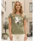 Frauen t -Shirt mit kurzen Ärmeln ALTISPORT ALW192122 KHAKI
