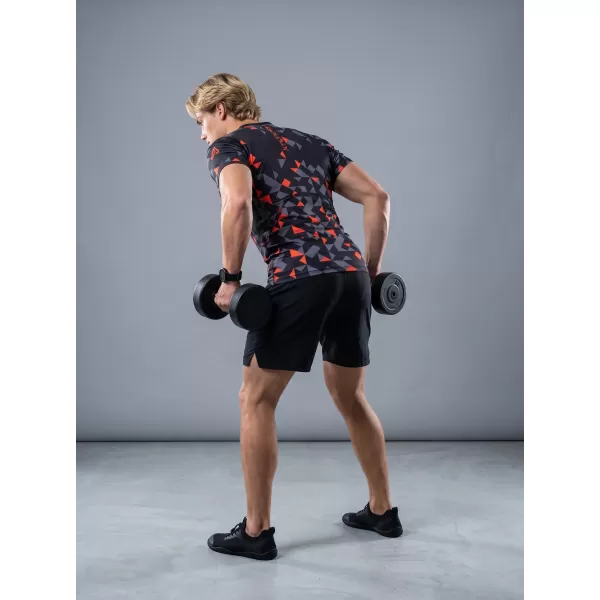  Funktionelle Kompression von Männern t -Shirt Premium ALTISPORT VOJ/ALM108TR04 SCHWARZ -ORANGE 
