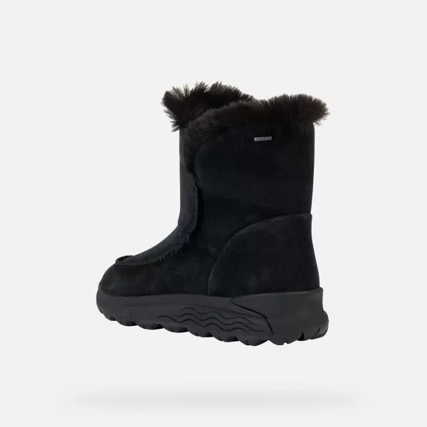  Damen-Stiefeletten GEOX SPHERICA 4X4 B ABX SCHWARZ 