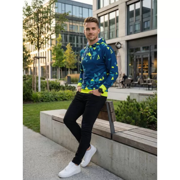  Hochwertiges Funktions-Sweatshirt für Herren ALTISPORT VOJ/ALM108MI01 MARINE-NEONGELB 