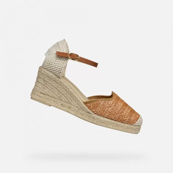  Damensandalen GEOX GELSA LOW HELLBRAUN 