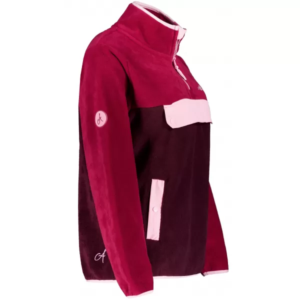  Fleece-Sweatshirt für Damen ALTISPORT GEMMY BURGUND 