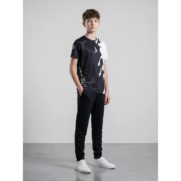  Funktionaler t -Shirt -Prämie von Kindern ALTISPORT VOJ/ALM112TR01 SCHWARZ-WEIß 