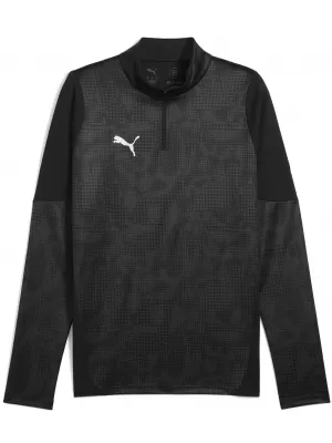 Herren -Sweatshirt PUMA TEAMCUP TRAINING 1/4 ZIP TOP 659164_03 PUMA BLACK/PUMA SILBER
