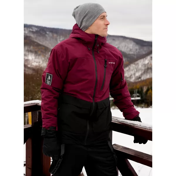  Herren-Winterjacke ALTISPORT GAL BURGUND 