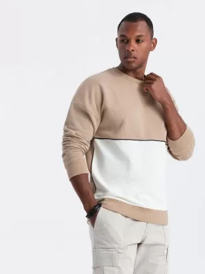 Herren-Sweatshirt OMBRE B1673 BEIGE