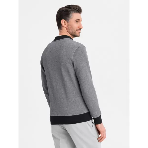  Herren -Sweatshirt OMBRE OM-SSZP-0210 SCHWARZ 
