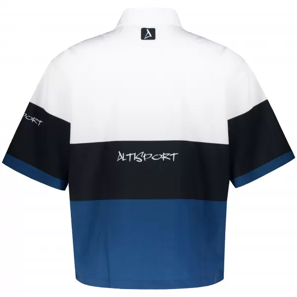  Premium-Herrenhemd ALTISPORT VOJ/ALM051KOS01 WEIß BLAU 