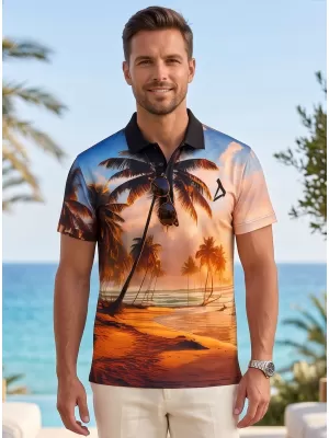 Herren-Funktions-T-Shirt mit Premium-Kragen ALTISPORT VOJ/ALM116TR05 PALMEN