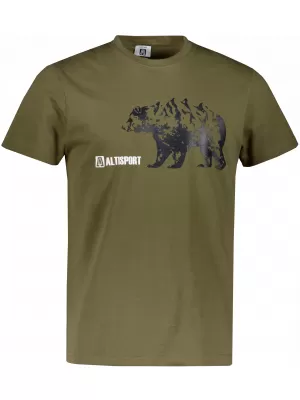 Herren t -Shirt mit kurzen Ärmeln ALTISPORT ALM193129 KHAKI