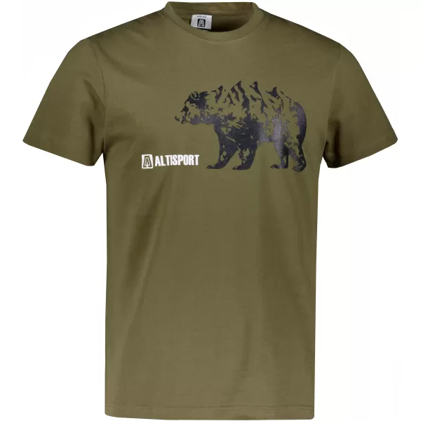  Herren t -Shirt mit kurzen Ärmeln ALTISPORT ALM193129 KHAKI 