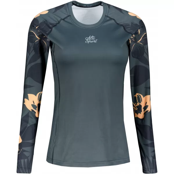  Frauen funktionales t -Shirt mit langen Ärmeln Premium ALTISPORT VOJ/ALW115TR03 DUNKELGRAU 