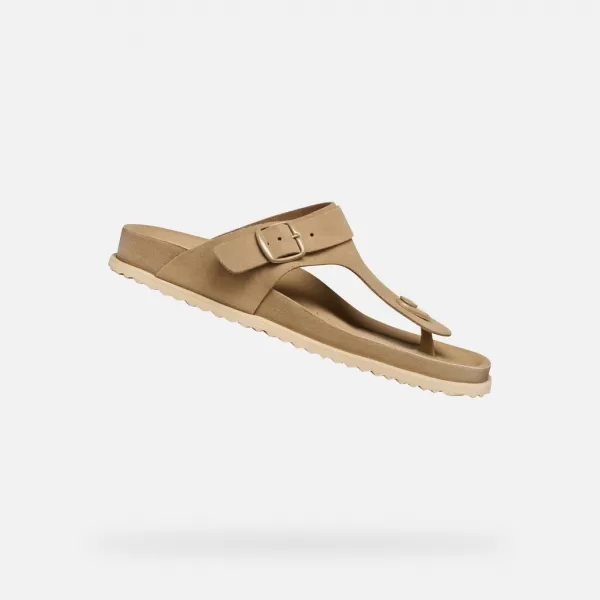  Damen-Flip-Flops GEOX SANDYBETT BEIGE 