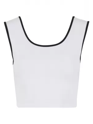 Damen-Tanktop URBAN CLASSICS TB7486A WEIß/SCHWARZ/WEIß/SCHWARZ