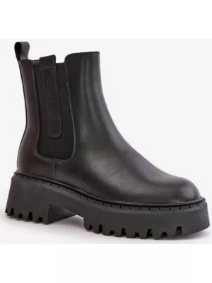 Isolierte Lederschuhe für Damen BIG STAR OO274A386 SCHWARZ Big Star Shoes