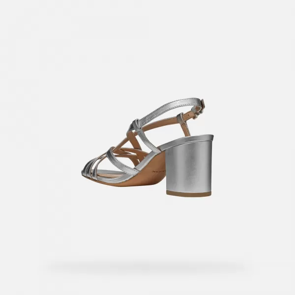  Damensandalen GEOX VIRNILISA 65 S SILBER 