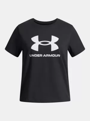 Mädchen-T-Shirt UNDER ARMOUR UA BIG LOGO SS 1389756-001 SCHWARZ