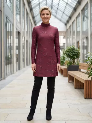 Rollkragenpullover für Damen ALTISPORT GWENITH BURGUND