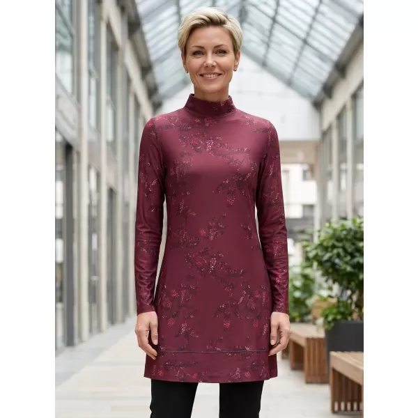Rollkragenpullover für Damen ALTISPORT GWENITH BURGUND