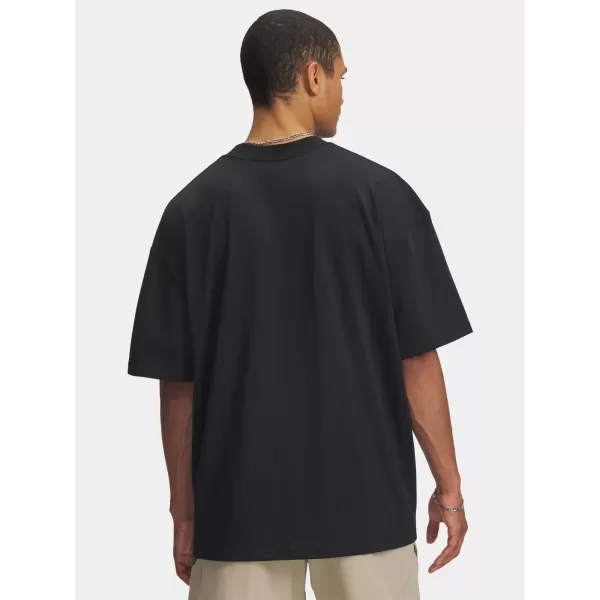 Herren-T-Shirt UNDER ARMOUR UA HWT WOVEN LABEL SS 6005668-001 SCHWARZ 