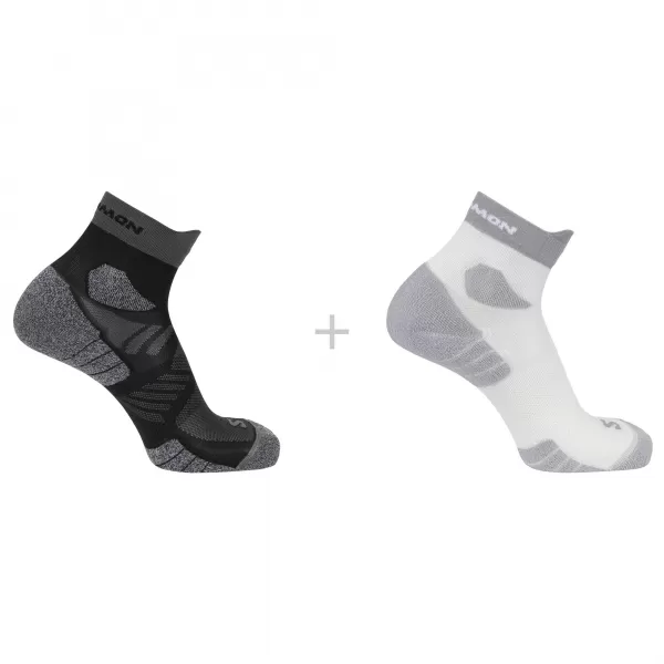  Socken SALOMON AERO ANKLE 2-PACK WEIß/SCHWARZ 