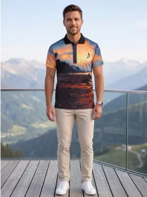 Herren-Funktions-T-Shirt mit Premium-Kragen ALTISPORT VOJ/ALM116TR05 BANK