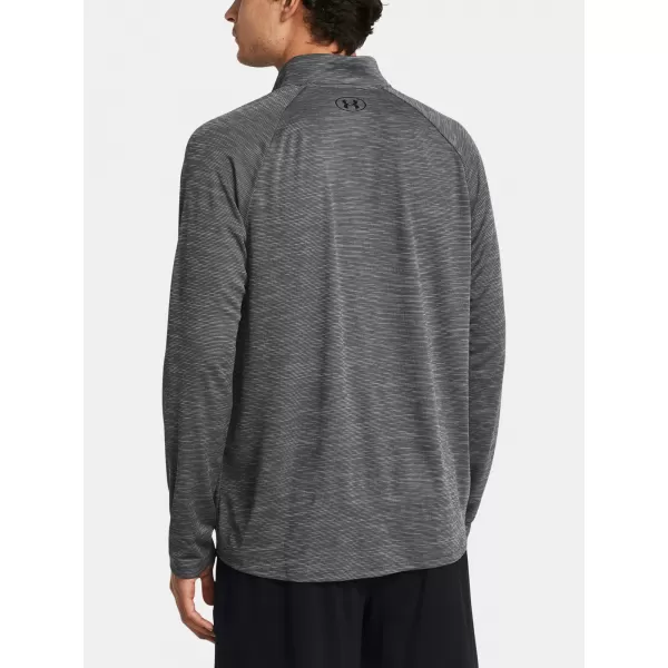  Herren-T-Shirt UNDER ARMOUR UA TECH TEXTURED 1/2 ZIP 1382797-025 GRAU 
