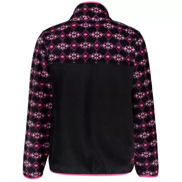  Fleece-Sweatshirt für Damen ALTISPORT GEMMY SCHWARZ/ROSA 