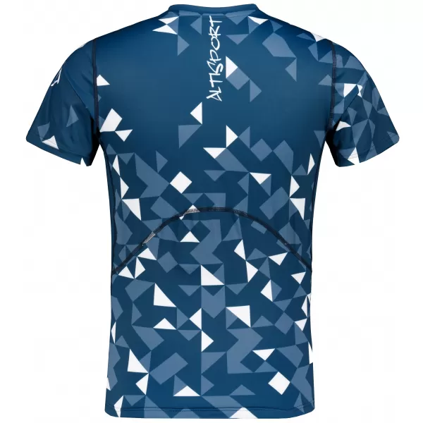  Funktionelle Kompression von Männern t -Shirt Premium ALTISPORT VOJ/ALM108TR04 MARINE-WEIß 