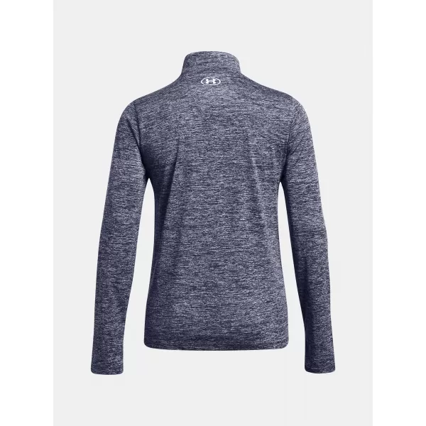  Damen-T-Shirt UNDER ARMOUR TECH 1/2 ZIP- TWIST 1384225-410 BLAU 
