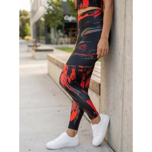  Premium-Crop-Top für Damen ALTISPORT VOJ/ALW010TR07 ČERNOČERVENÁ SCHWARZ UND ROT 