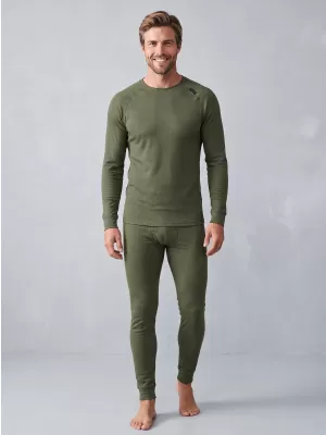 Herren-Thermoset ALTISPORT GAIN KHAKI/SCHWARZ