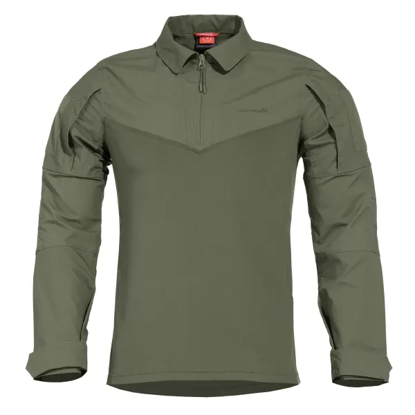  Herren-T-Shirt mit langen Ärmeln PENTAGON RANGER SHIRT K02013 TARNGRÜN 