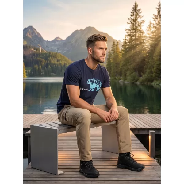  Herren t -Shirt mit kurzen Ärmeln ALTISPORT ALM193129 MEERESBLAU 