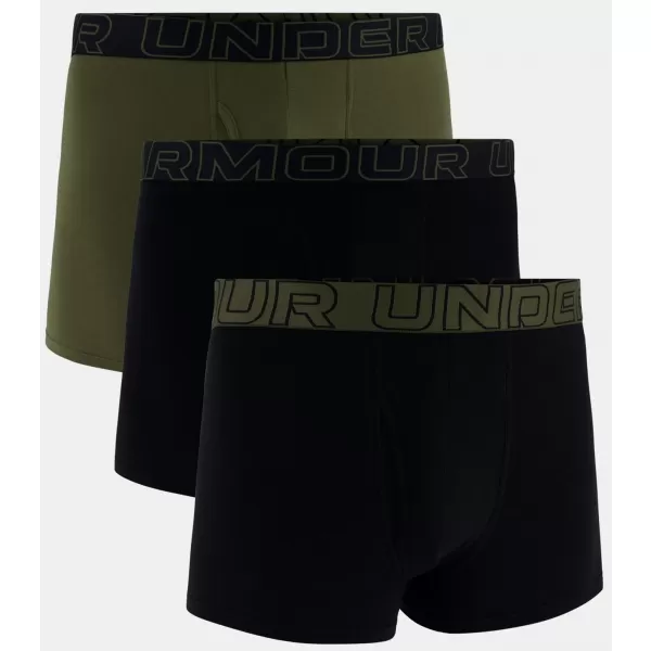  Herren-Boxershorts UNDER ARMOUR M UA PERF COTTON (3KS) 1383891-005 SCHWARZ MIT MARINEBLAU VON 