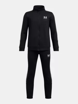 Jungen-Set UNDER ARMOUR UA B ICON KNIT TRACKSUIT 1390295-001 SCHWARZ