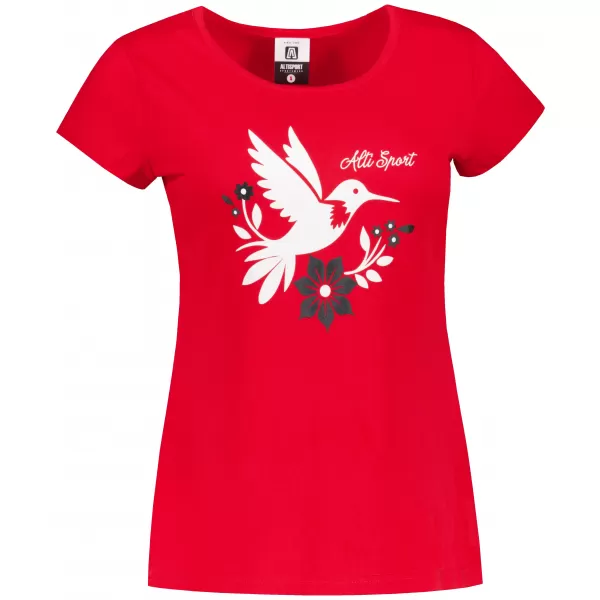  Frauen t -Shirt mit kurzen Ärmeln ALTISPORT ALW192122 ROT 