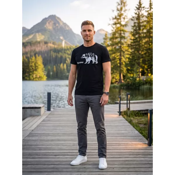  Herren t -Shirt mit kurzen Ärmeln ALTISPORT ALM193129 SCHWARZ 