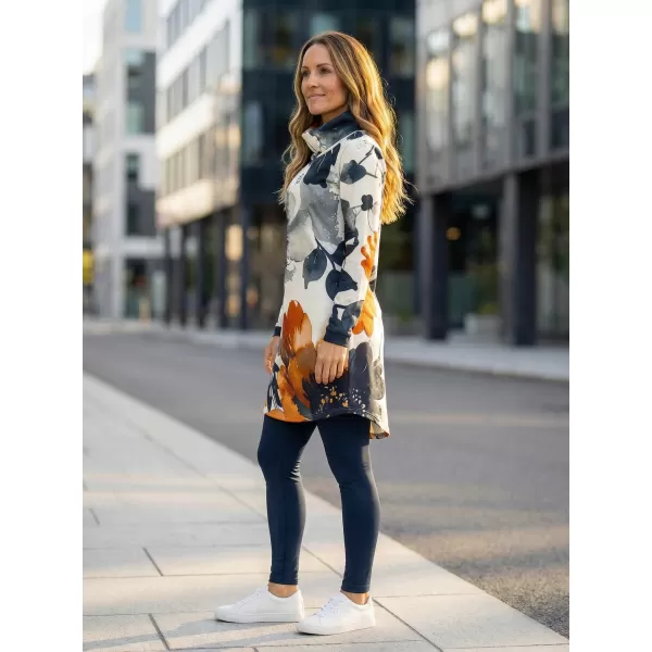  Erweitertes Premium-Sweatshirt für Damen ALTISPORT VOJ/ALW117MI06 SCHWARZ-ORANGE 