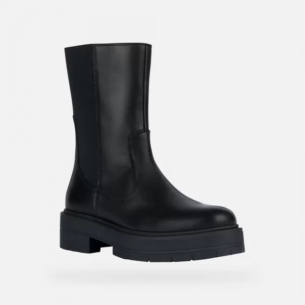  Damen-Stiefeletten GEOX SPHERICA EC7 SCHWARZ 