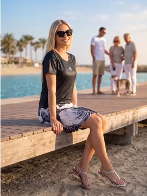 Erweitertes Premium-T-Shirt für Damen ALTISPORT VOJ/ALW090SAT02 SCHWARZ