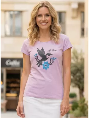 Frauen t -Shirt mit kurzen Ärmeln ALTISPORT ALW192122 ORCHIDEE