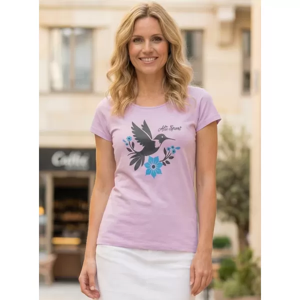  Frauen t -Shirt mit kurzen Ärmeln ALTISPORT ALW192122 ORCHIDEE 